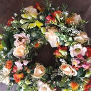 Peach &amp; Pastel Country Wreath