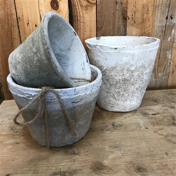 heritage plant pots white