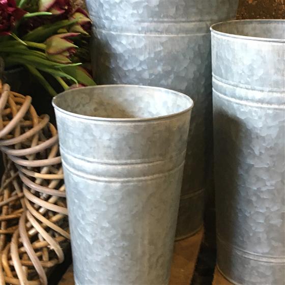 Zinc Industrial Flower Buckets